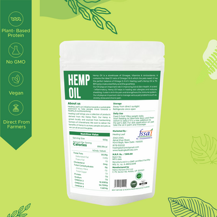 Hemp Oil ( Topical and Orally ) [Healing Leaf] - The Pet Belly