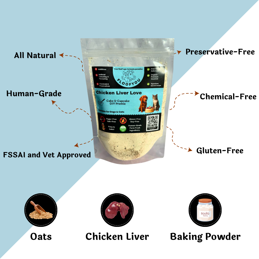 Chicken Liver DIY Cake premix [150g] [Floof You] - The Pet Belly