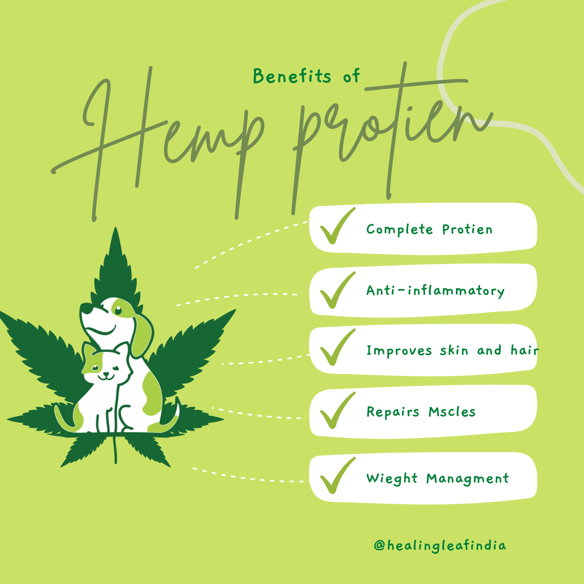 Hemp Protein Powder for Pets [Healing Leaf]