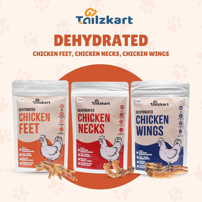Dehydrated Chicken Feet, Neck and Wings