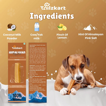 Himalayan Dog Chews | Yak/Cow Coconut Milk Sticks