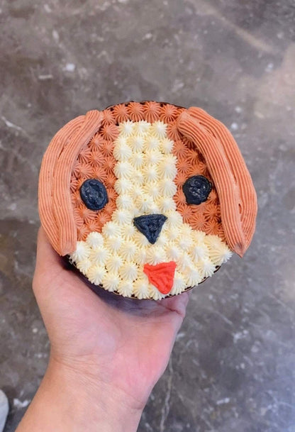 Beagle Face Mini Cake [Poochie's Pie]