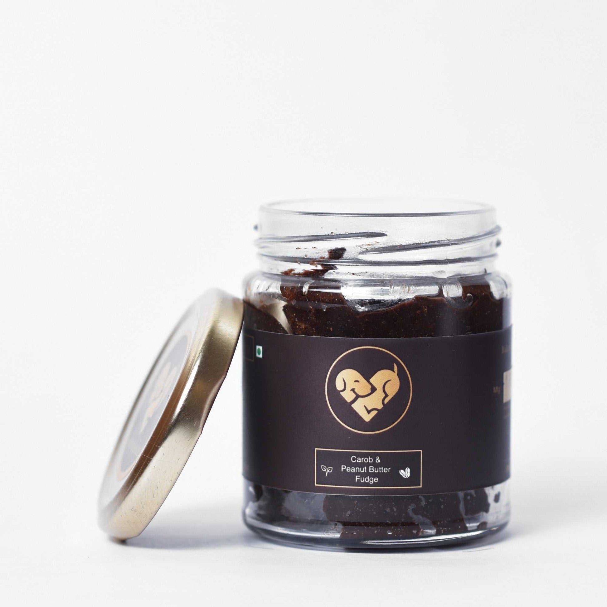 Carob and Peanut Butter Fudge jar [200g] [Paw Petisserie]