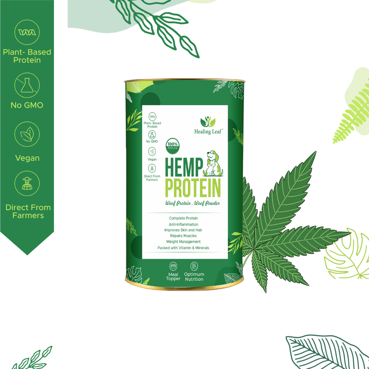 Hemp Protein Powder for Pets [Healing Leaf]