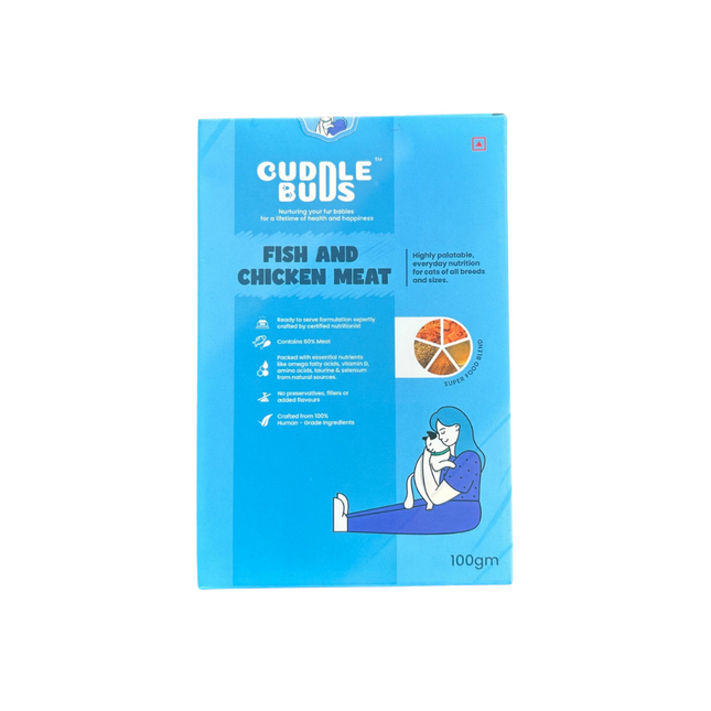 Fish & Chicken Meat- For Cats [CuddleBuds]