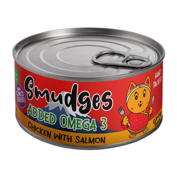 Chicken With Salmon In Gravy for Adult Cats [Smudges]