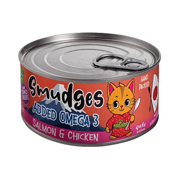 Salmon Pate Mixed with Shredded Chicken for Kittens [Smudges]