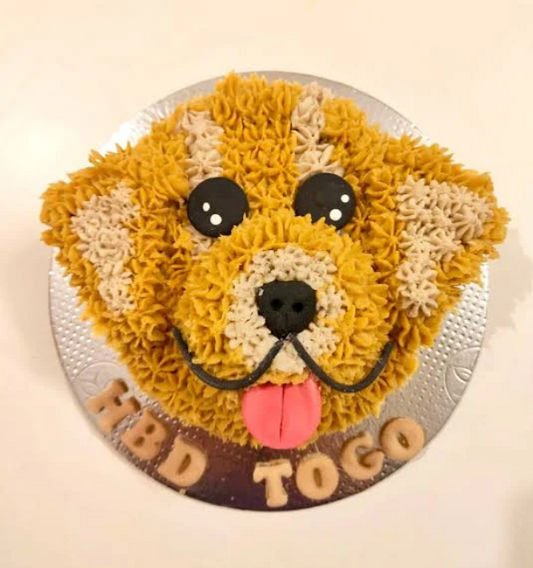 Golden Retriever Dog Cake [The Furry Baker]