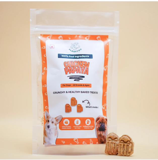 Chicken Papaya Dog Biscuits [FloofYou]