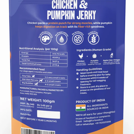 Chicken & Pumpkin Jerky