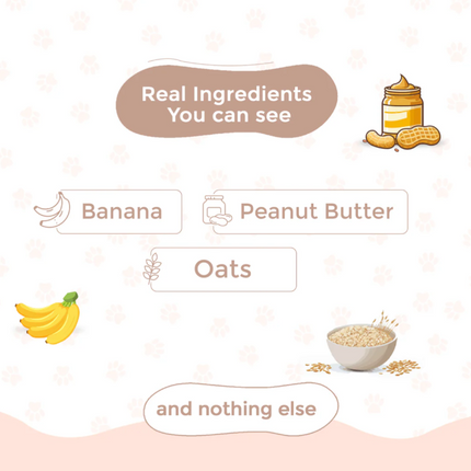 Vegan Treats (Peanut Butter & Banana Bites) (100g) [Furrmate]