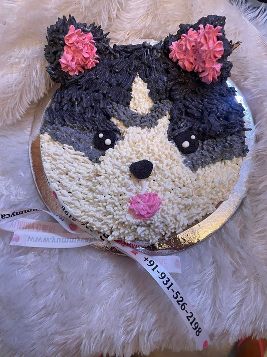 Husky Face Cake [The Furry Baker]