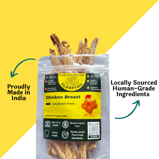 Dehydrated Chicken Breast Jerky Strips [100g] [Floof You] - The Pet Belly