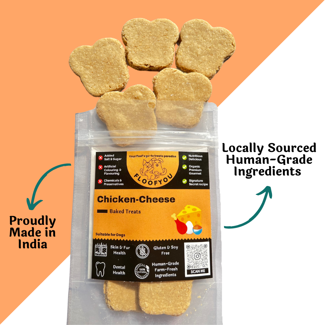 Chicken-Cheese Dog Treat [Floof You] - The Pet Belly