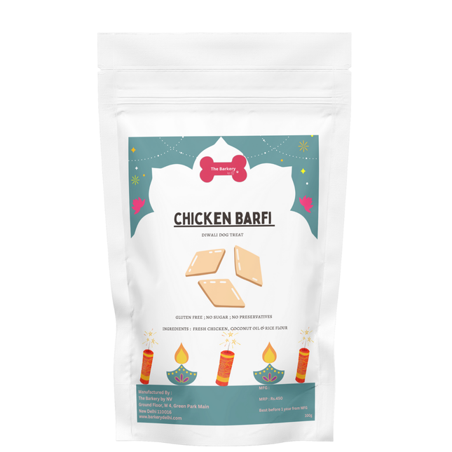 Chicken Barfi for Dogs (100g) [The Barkery by NV]