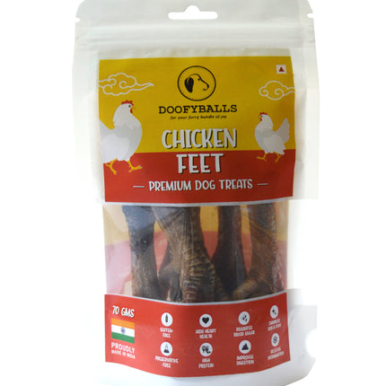Teeth Cleansing Chicken Feet [70g] [Doofyballs]