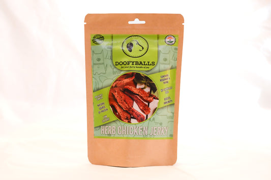 Herb Chicken Jerky [70g] [Doofyballs] - The Pet Belly