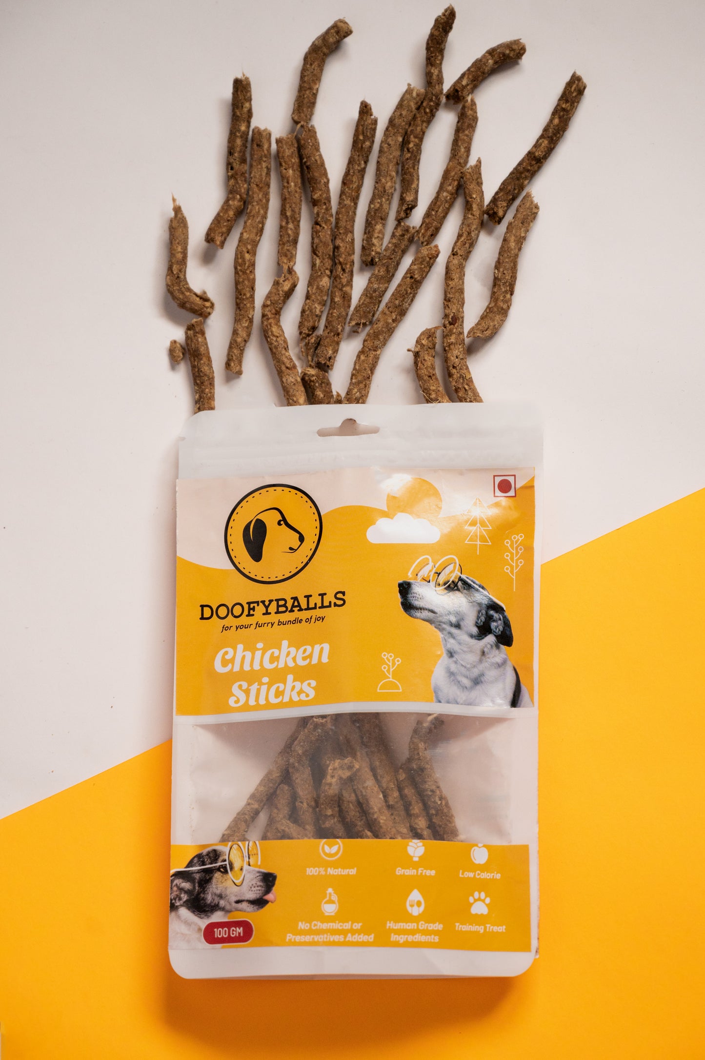 Chickpea & Chicken Sticks [100g] [Doofyballs] - The Pet Belly