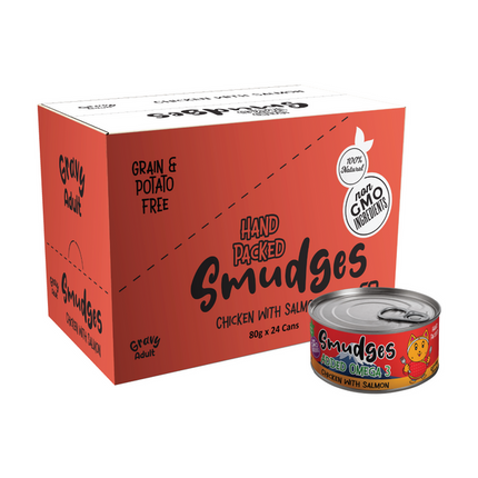 Chicken With Salmon In Gravy for Adult Cats [Smudges]