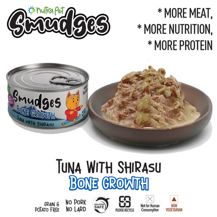 Tuna Flakes With Shirasu in Soft Jelly for Adult Cats [Smudges]