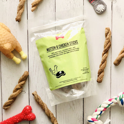 Mutton and Chicken Sticks for Dogs [500g] [The Barkery by NV] - The Pet Belly