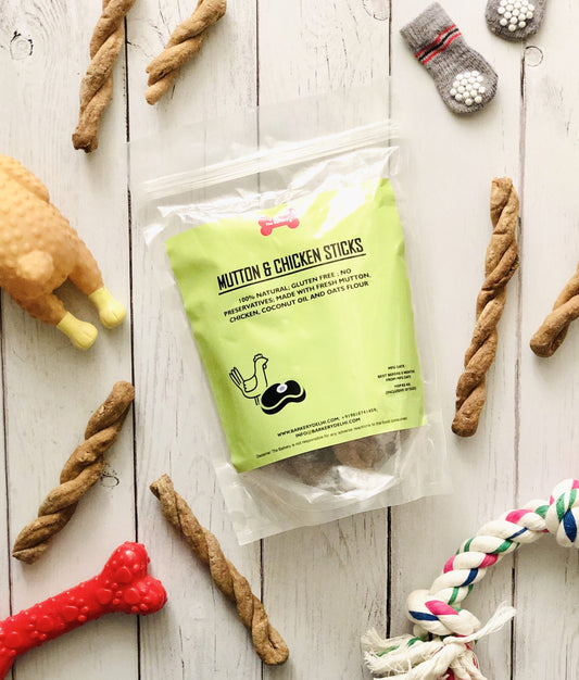 Mutton and Chicken Sticks for Dogs [500g] [The Barkery by NV] - The Pet Belly