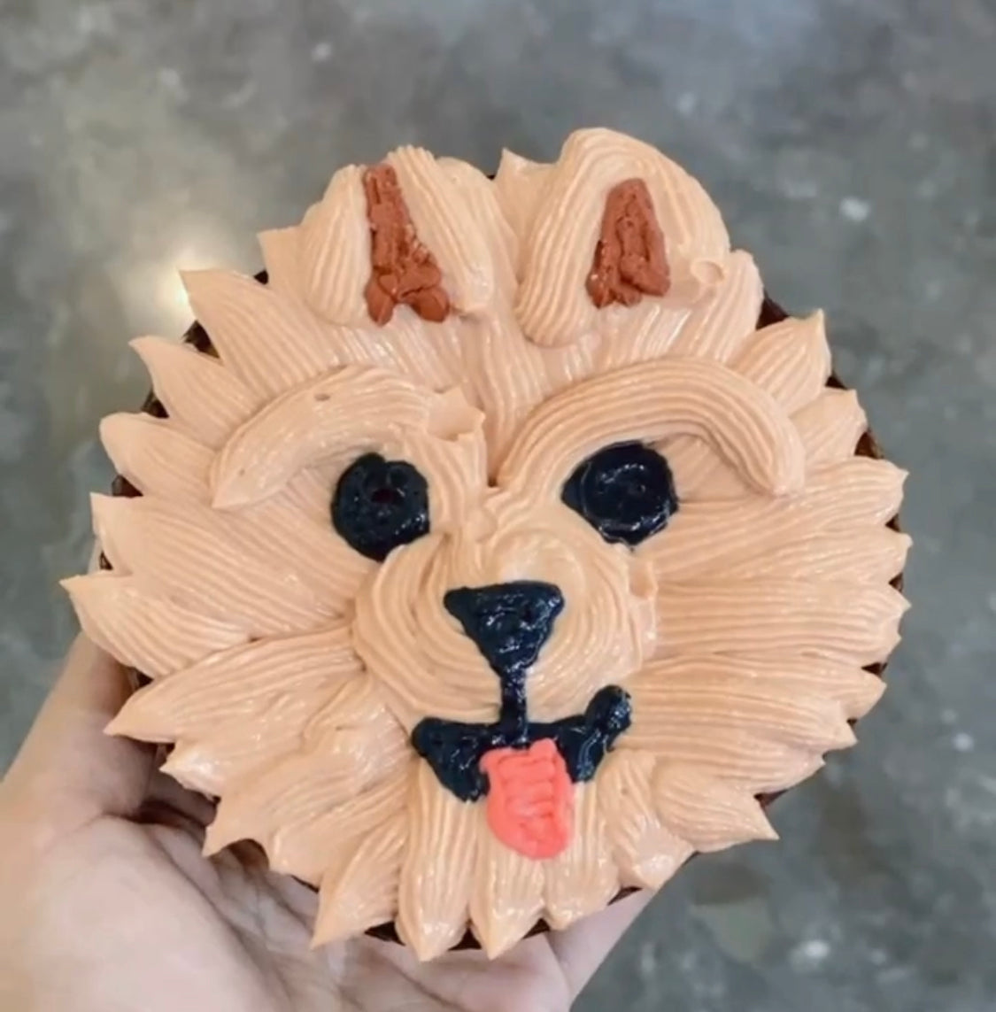 Pomeranian Face Mini Cake [Poochie's Pie] - The Pet Belly