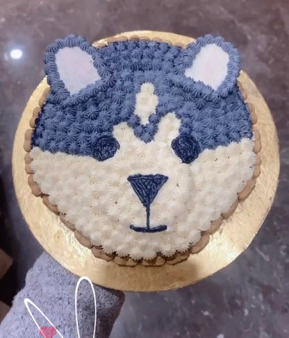 Husky Face Cake [Poochie's Pie] - The Pet Belly