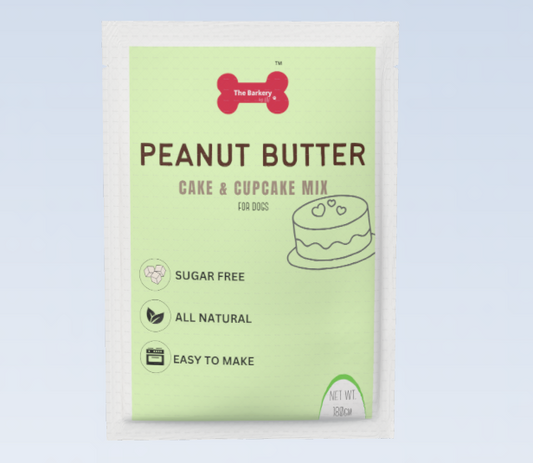 Peanut Butter Cake Mix for Dogs | Instamix [180g] [The Barkery by NV] - The Pet Belly