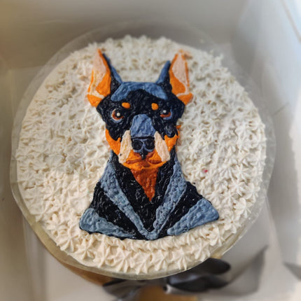 Doberman Dog Cake