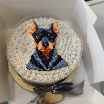 Doberman Dog Cake